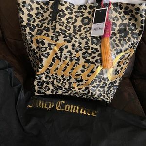 Juicy Couture Leopard/Cheetah Print PVC Tote Bag - NEW
